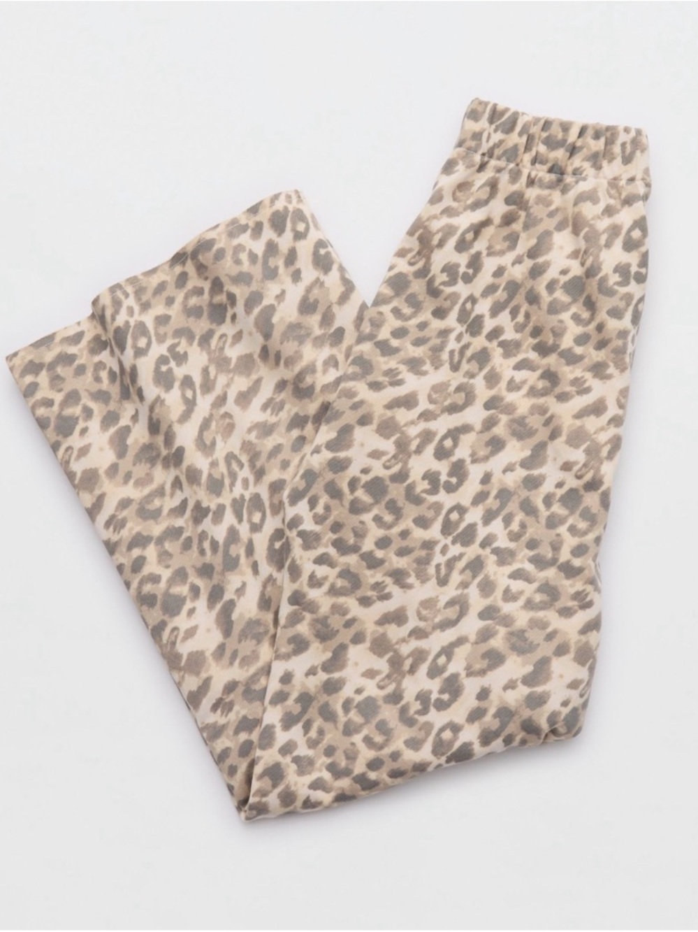 Aerie Street Trouser Neutral Leopard Wide-Leg Pants - Picture 4 of 8